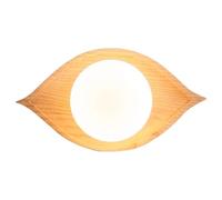 HEBXMF G9 Light Source Glass Shade Wall Light, Nordic Industrial Style Wood Wall Lamp, Flush Mount Single Head Wall Sconce, Bedroom Living Room Hotel Wall Mounted Lighting Fixtures