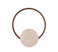 HEBXMF LED Warm Yellow Travertine Metal Wall Light, Single Head Personality Wall Lamp, Modern Industrial Style Wall Sconce, Bedroom Living Room Porch Wall Mounted Light Fixtures