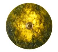 HEBXMF Minimalist Round Wall Light, French Style Jade Wall Lamp, LED Three Color Temperatures Single Head Sconce, Bedroom Living Room Staircase Wall Mounted Lighting Fixtures
