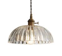 HEBXMF Modern Industrial Style Chandelier, Creative Semi-circular Glass Pendant Lamp, E27 Screw Ceiling Light Fixtures, Living Room Dining Room Bar Decoration Hanging Light