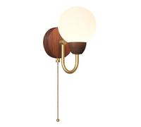 HEBXMF Nordic Industrial Style Wall Light, LED Light Source Flush Mount Wall Lamp, Personality Iron Art PE Wall Sconce with Zipper Switch, Bedroom Living Room Hotel Decoration Lighting Fixtures
