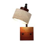 HEBXMF Nordic Industrial Style Wall Light, Personality Flush Mount Wall Lamp, E26 Light Source Yellow Travertine Wall Sconce, Bedroom Dining Room Porch Wall Mounted Lighting Fixtures