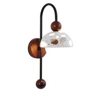 HEBXMF Nordic Industrial Style Wall Light, Single Head Terrazzo Glass Wall Lamp, G9 Light Source Flush Mount Wall Sconce, Bedroom Living Room Balcony Wall Mounted Light Fixtures