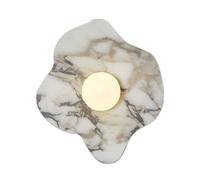 HEBXMF Personalized Marble Glass Wall Lamp, Modern Industrial Style Wall Light, G9 Light Source Single Head Wall Sconce, Bedroom Entrance Living Room Decorative Lighting Fixtures