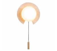 HEBXMF Personalized Yellow Travertine Glass Wall Light, Industrial Style Wall Lamp, G9 Base Flush Mount Wall Sconce, Restaurant Living Room Balcony Wall Mounted Lighting Fixtures