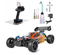 HEBXMF RC Buggy, Nitro Gas Power Rc Car 72CC Oil-powered RC Truck, 70KM/H Fast Petrol Engine Racing Car RC Vehicle 4WD Two Speed Off Road Truck Adult Hobby Toy Gift