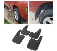 HECASA Black Molded Mud Flaps Guards Front & Rear Splash Guards Fit Dodge Ram 1500 2009-2018&2010-2018 Ram 2500 3500 with Fender Flares 4 Pieces