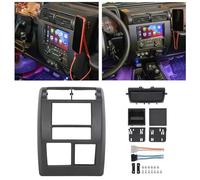 HECASA Double Din Dash Kit Compatible with 1997-2002 Jeep Wrangler TJ Radio Stereo Dash Bezel Install Kit