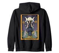 Hecate The Moon Tarot Card Goddess Witchcraft Pagan Wiccan Zip Hoodie