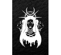 Hecate Triple Moon Journal Leather Look: Witches Notebook, Spell book 6X9 inches Lined Pages