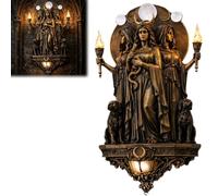 Hecate Wall Lamp the Triple Goddess Illuminates Your Space, Retro Mystical Sculpture Wall Lamp, Unique Mythology Night Lights for Hallways,Bedrooms,Living Rooms Indoor Lights