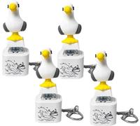 Hecatombic Seagull Mine Button Keychain with Sound & LED Light (4pcs)