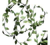 Hecaty 132 ft Large Leaf Trim Ribbon,Artificial Greenery Garland Vines for Baby Shower DIY Craft Party Wedding Home Decoration