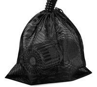 Hecaty 17.7"x 17.7" Large Pump Barrier Bag, Pond Pump Filter Bag, Black Media Bag Large Pump Nylon Mesh Bag for Pond Swimming Pool Filters(Black) (12.2" x 15.9")