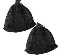 Hecaty 2 Pcs 12.2" x 15.9" Pump Barrier Bag, Pond Pump Filter Bag, Black Media Bag Large Pump Mesh Bag for Outdoor Water Ponds Filters (2Pcs-12.2"x 15.9")