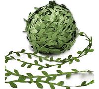 HECATY 264ft Leaf Ribbon, Artificial Eucalyptus Garland Rattan Leaf String, Decorative Jungle Plant Green, Suitable for Baby Shower Home Wedding Party Balloon Garland DIY Craft