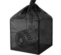 Hecaty Pond Filter Bag, Pump Barrier Bag, Anti-Clogging Cube Filter Box, Black Media Bag Pump Mesh Bag for Outdoor Water Fish Ponds(10 inch)