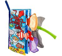 HECCEI Baby Cloth Book, Soft Crinkle Books with Animals Tail Activity Toddler Early Development Interactive Sensory Books for Babies Infant Toddler (Ocean Tails)