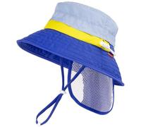 HECCEI Baby Sun Hat UPF 50+ with Neck Flap, Adjustable Chin Straps Full Protection Swim Cap for Toddler, Kid, Beach, Pool, Outdoor & Water Parks