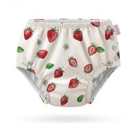 HECCEI Baby Swim Nappy Reusable Soft Diaper Leak-Proof Design, Comfortable, Washable and Adjustable Nappy for Swimming Lessons/Pool/Beach (Strawberry, 12-18 Months)