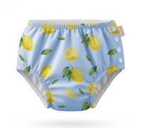 HECCEI Baby Swim Nappy Reusable Soft Diaper Leak-Proof Design, Comfortable, Washable and Adjustable Nappy for Swimming Lessons/Pool/Beach (Lemon, 0-6 Months)