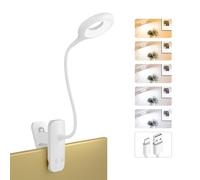 HECDSTLY 2 Pack Clip on LED Reading Light, 25 Models USB Rechargeable Bed Lights with Large Clamp for Headboard, Eye Protection Cordless Lamp for Bedframe Table Beside Desk Home Office