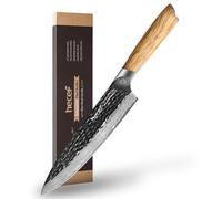 hecef Damascus Chef Knife 67 Layer Blade with Olive Wood Handle