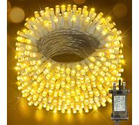 Heceltt Christmas String Lights Outdoor, 15M/49.2FT 300 LED Christmas Fairy Lights 8 Modes with Remote and Timer for House,Garden,Wedding,Party,Tree Decorations (Warm White)