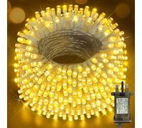 Heceltt Christmas String Lights Outdoor, 50M/164FT 500 LED Christmas Fairy Lights 8 Modes with Remote and Timer for House,Garden,Wedding,Party,Tree Decorations (Warm White) [Energy Class F]