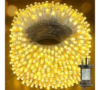 Heceltt Christmas String Lights Outdoor, 60M/196.8FT 1200 LED Christmas Fairy Lights 8 Modes with Remote and Timer for House,Garden,Wedding,Party,Tree Decorations(Warm White)