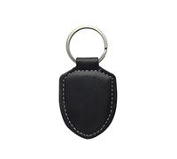 HECERE Genuine Leather RFID Key Fob Tag Proximity ID 125Khz T5577 Programmable Rewritable for Access Control 1pcs/lot (Black 125khz Keychain, Square)