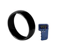 HECERE RFID Rewritable 125KHz/13.56MHz ID/IC T5577/UID Changeable Black Ceramics Smart Finger Ring for Men or Women, with One RFID Reader Writer Copier for Duplicate (ID 125KHz Ring 22mm + Copier)