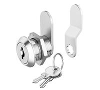 Hecfu 1 Pcs Cabinet Lock with Keys, 5/8" Cam Lock Keyed Alike, Secure Drawer Mailbox File Cabinet, RV Storage Locks Tool Box Locks Replacement, Zinc Alloy