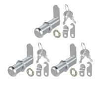 Hecfu 3 Pcs Cabinet Locks with Key, 2-1/8" Cam Lock keyed Alike, Mailbox Locks with Keys Replacement for File Cabinet Drawer RV Storage Door, Mailbox Lock for Cabinets, Zinc Alloy
