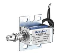 Hechen Solenoid Electromagnet, HS-0837ZP, DC12V, 15N, 10mm Stroke, Push Pull Type Open Frame Door Lock