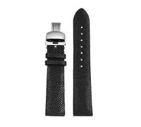 HECHENBAO 20mm 22mm Watch Band Resistant Watchband Strap Black Blue Red Suitable For Daily Wear(Black-silver B,20mm)