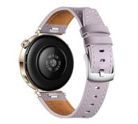 HECHENBAO Compatible With Gt5/4 Watch Strap 18/20/22mm Button Leather Pin Buckle Strap Suitable For Daily Wear(Purple,20mm)