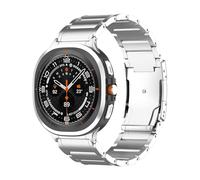 HECHENBAO Compatible With Watch 7 Ultra Strap 47mm One Bead Shell Metal Suitable For Daily Wear(Silver)