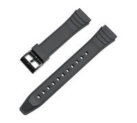 HECHENBAO Convex End Resin Watch Band Compatible With AW-49 AW-45 AW-44H Black Rubber Silicone Strap Men Women Sport Bracelet Accessories 20mm Suitable For Daily Wear