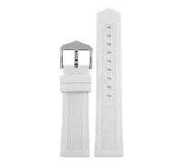 HECHENBAO Silicone Strap Compatible With Q1 M1 M2 Black Waterproof Rubber Watch Chain 28mm Suitable For Daily Wear(White A)