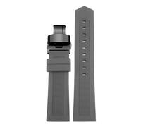 HECHENBAO Silicone Strap Compatible With Q1 M1 M2 Black Waterproof Rubber Watch Chain 28mm Suitable For Daily Wear(Grey black B)