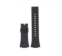 HECHENBAO Silicone Watchband Compatible With GM110 GM-110 Strap Compatible With GM-110GB Waterproof Soft Rubber Watch Band 16mm Black Steel Bracelet Suitable For Daily Wear(Black-no buckle)