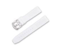 HECHENBAO Soft Silicone Strap 16/18/20/22/24mm Universal Sport Waterproof Rubber Smart Watch Band Bracelet Accessory Suitable For Daily Wear(White,18mm)