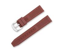 HECHENBAO Soft Silicone Strap 16/18/20/22/24mm Universal Sport Waterproof Rubber Smart Watch Band Bracelet Accessory Suitable For Daily Wear(Brown,16mm)