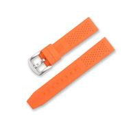 HECHENBAO Soft Silicone Strap 16/18/20/22/24mm Universal Sport Waterproof Rubber Smart Watch Band Bracelet Accessory Suitable For Daily Wear(Orange,16mm)