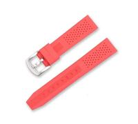HECHENBAO Soft Silicone Strap 16/18/20/22/24mm Universal Sport Waterproof Rubber Smart Watch Band Bracelet Accessory Suitable For Daily Wear(Red,18mm)
