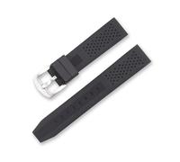 HECHENBAO Soft Silicone Strap 16/18/20/22/24mm Universal Sport Waterproof Rubber Smart Watch Band Bracelet Accessory Suitable For Daily Wear(Black,20mm)