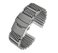 HECHENBAO Watchband Metal Strap Mesh Bracelet 20 22mm Suitable For Daily Wear(G29-02-silver,22mm)