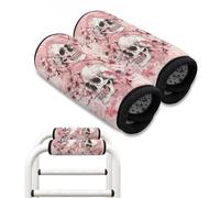 Hechitok Skull Cherry Blossom Walker Padded Hand Grip Covers Moisture Wicking, Comfort, Fashion, Washable Orthopedic Products Accessories