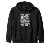 Hecho en el Barrio Graffiti Hip Hop Chicano Lowrider Zip Hoodie